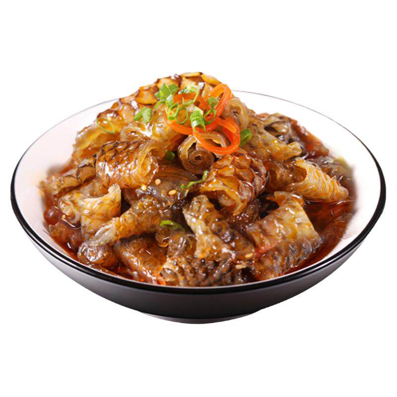 速厨甄选香辣红油鱼皮卷开袋即食凉菜/凉拌