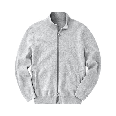 MrBu布先生双头拉链针织外套秋冬纯色立领简约男士长袖BT15365