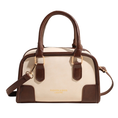 时尚复古百搭通勤撞色手提枕头包