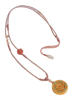 天然白水晶南红翡翠轻奢项链绳