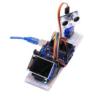 模拟雷达超声波仿真雷达创客diy摆件大中学生编程学习套件