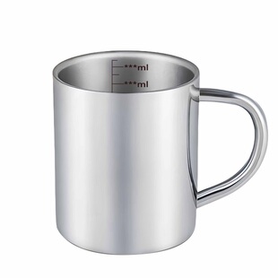 304不锈钢儿童水杯幼儿园宝宝小学生家用喝水喝奶带手柄防摔杯子