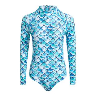 长袖冲浪泳衣防晒美人鱼潜水服连体女保暖湿衣自由潜水