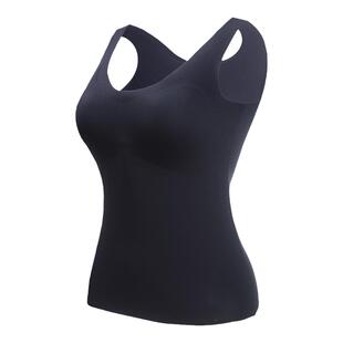 美背吊带背心女固定杯带胸垫内搭文胸一体式抹胸内衣薄款外穿打底
