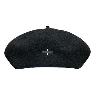 金智妮Jennie同款除号刺绣春秋贝雷帽子女春秋冬百搭韩国画家帽