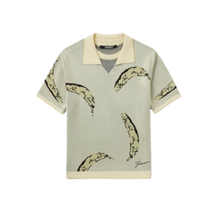 IT JACQUEMUS女装合身短袖针织上衣新款简约文艺薄毛衣KN5972XO