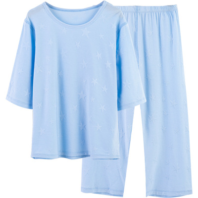 莫代尔棉薄款儿童夏季家居服睡衣