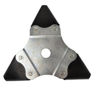 三齿割草机刀片3T带锯齿灌木杂草锰钢三角锯片打草头割灌机配件