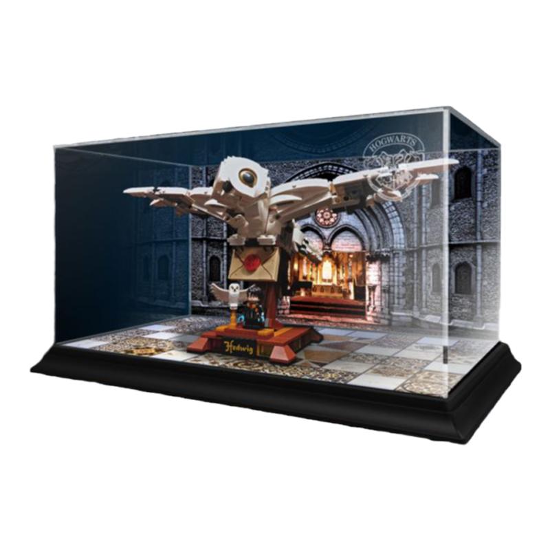 KGBOX乐高75979海德薇信使哈利波特系列展示盒亚克力透明防尘罩
