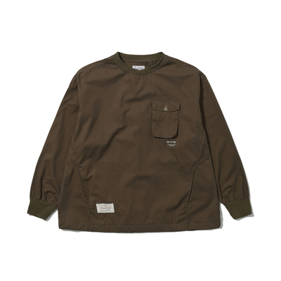 TIRES复古工装尼龙套头宽松卫衣