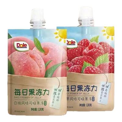 Dole都乐每日果冻力果汁0脂肪果腹代餐可吸果冻消暑解馋休闲零食