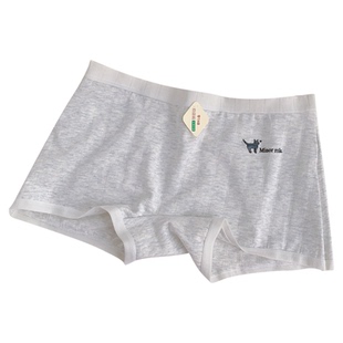 猫生百态～平角内裤女生纯棉秋季四角打底保险安全裤二合一防走光