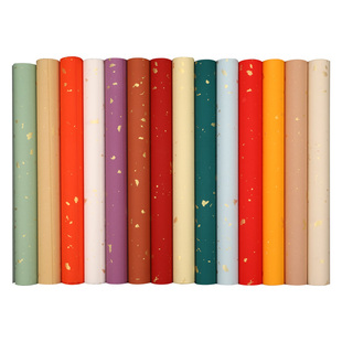 宛陵加厚蜡染洒金鎏金宣纸半生半熟四尺整张全开六尺对开书法作品纸仿古彩色软笔毛笔字国展投稿比赛专用纸4