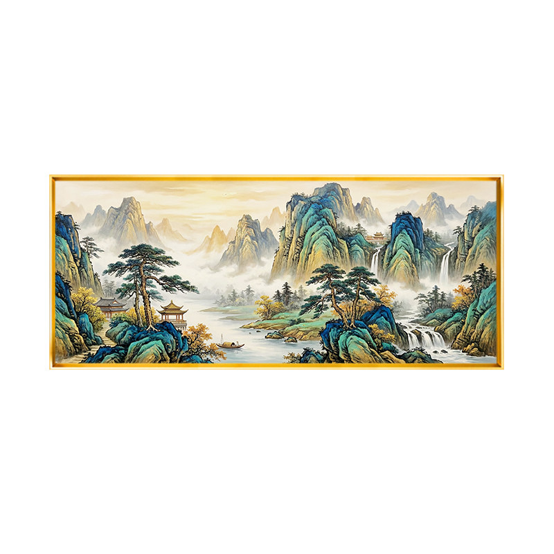 中式绿水青山十字绣满绣2026新款全绣流水生财手工绣江山如画自绣