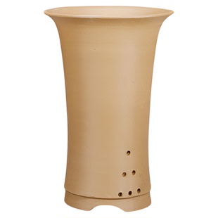 陶瓷紫砂花盆.黄段泥高兰刻绘春兰室内养草排水透气绿萝陶瓷花盆