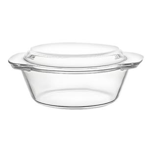 高硼硅玻璃双耳碗带盖微波炉专用汤碗家用耐高温蒸蛋碗泡面碗大号