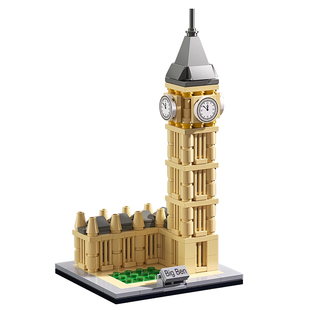 儿童益智拼装积木世界著名城市建筑模型自由女神男孩拼图玩具礼物