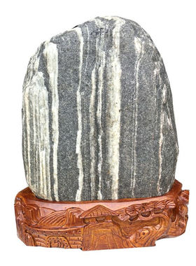 天然靠山原石大型园林玄关景观