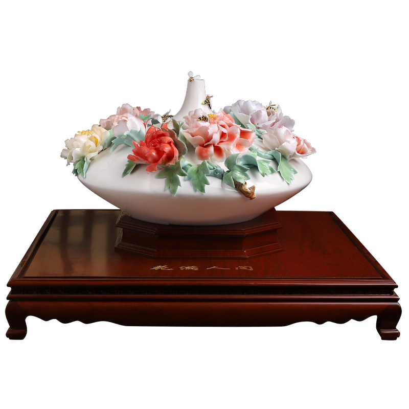 金奖作品非遗瓷花手捏花送礼礼品
