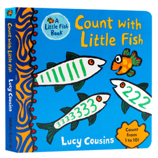 英文原版绘本 和小小鱼一起学数字 Count With Little Fish 英语数字启蒙翻翻书 小鼠波波同作者Lucy cousins