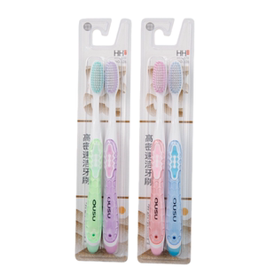 好怡成人软毛牙刷家用男女通用防滑柄螺旋刷丝牙齿刷便携式囤货装