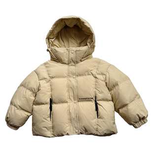 女童羽绒服2025新款90白鸭绒加厚保暖短款儿童中大童防风冬装外套