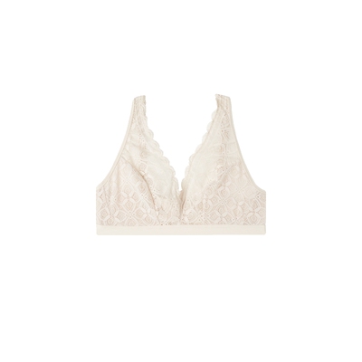 新款纯色领无钢圈内衣女小胸