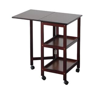 折叠餐桌小户型客厅家用可移动边几吃饭小桌子多功能小推车置物桌