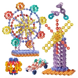 儿童新款食品级雪花片大号加厚男女孩幼儿园益智百变玩具礼物数字