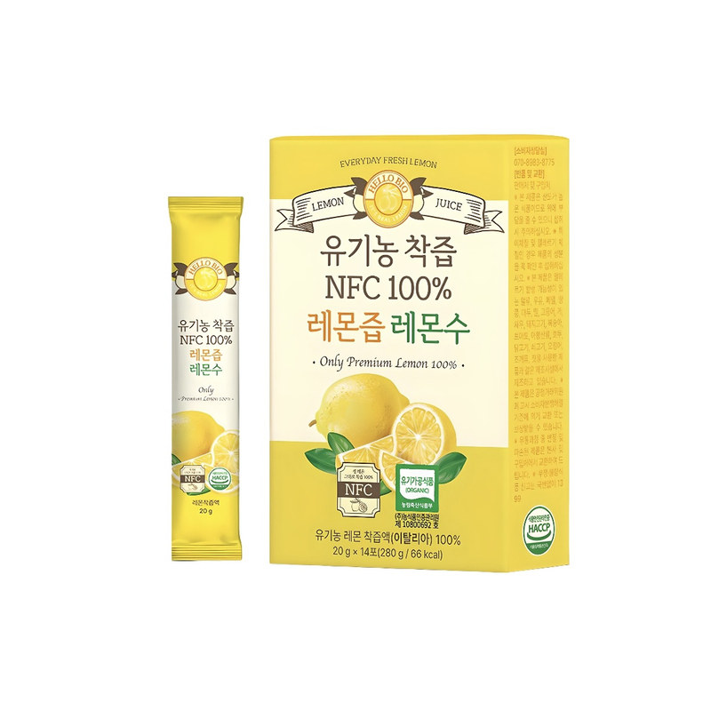 韩国直邮有机柠檬汁20g*14条