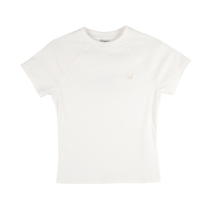 a21女装夏季美式复古休闲短袖t恤插肩圆领针织紧身显瘦基础款上衣