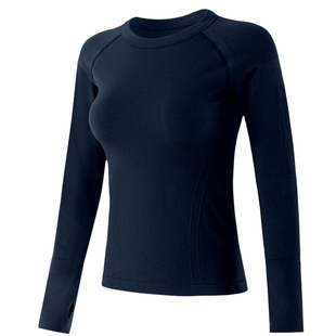 健身服女紧身普拉提训练服瑜伽长袖户外跑步骑行训练速干运动上衣