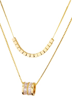 小蛮腰双层叠戴毛衣链