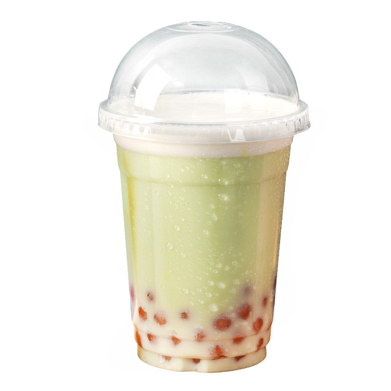 98/90口径一次性PET奶茶杯子网红冷饮咖啡打包果汁塑料杯带盖定制