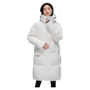 雪中飞羽绒服女生2024新款冬季休闲时尚加厚保暖防寒冬装长款外套