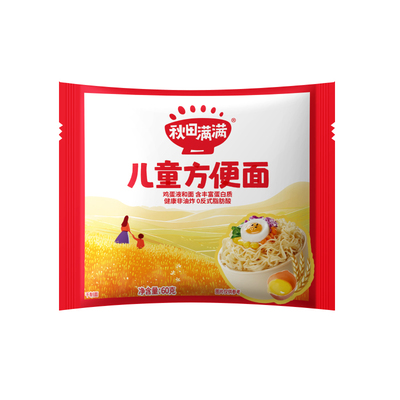 秋田满满高钙非油炸儿童鸡蛋面