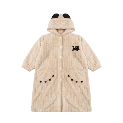 儿童睡衣女童睡袍秋冬季珊瑚绒法