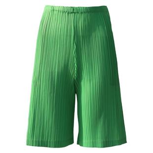 褶皱短裤直筒休闲运动裤薄款大码女装夏季穿搭2025新款宽松慵懒风