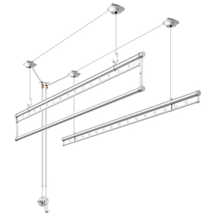 升降晾衣架阳台手摇器晾衣杆顶装自动家用双杆手动式晒衣架凉神器