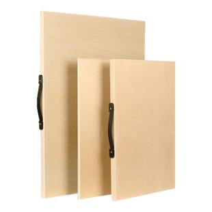 木质画板美术生专用4K8k手提素描画板画架套装实心空心绘画板便携儿童画画板2K四八开半开水粉a3木制防水板子