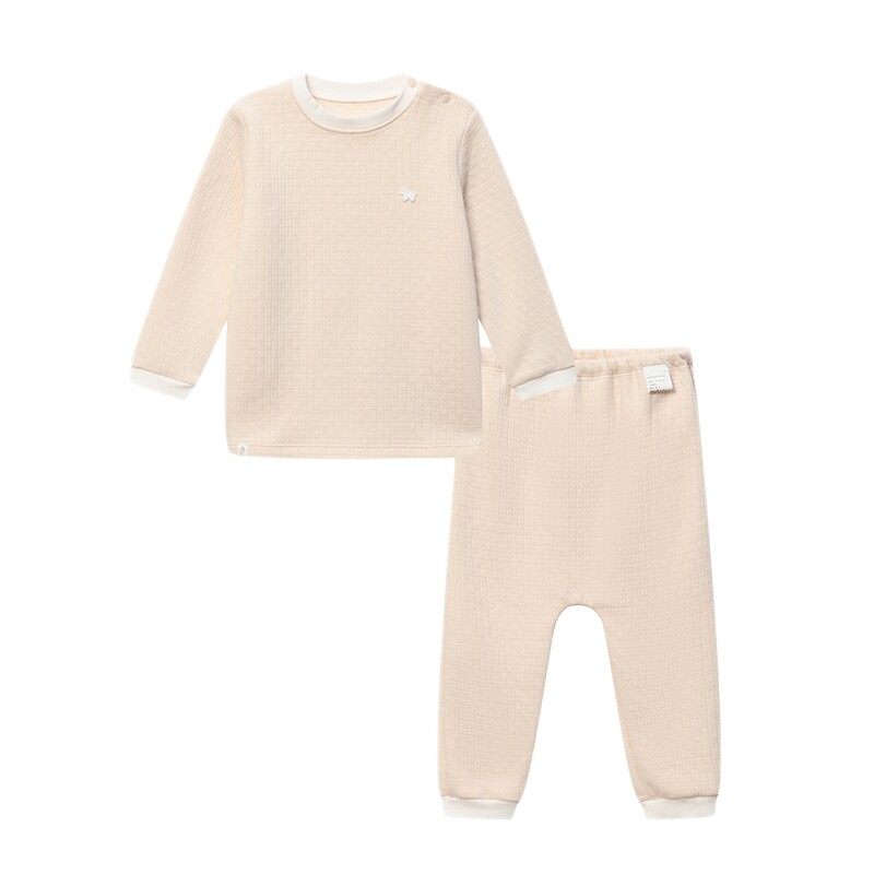 朗姿童装/ETTOI爱多娃儿童棉质家居服套装圆领秋衣/秋裤冬季新款