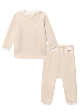 朗姿童装/ETTOI爱多娃儿童棉质家居服套装圆领秋衣/秋裤冬季新款