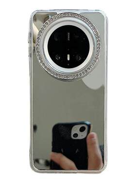 拓岚 适用华为mate70pro+新款手机壳pura70/80ultra奢华闪钻镜框高级感补妆镜mate60/50荣耀400挂绳magic7x65