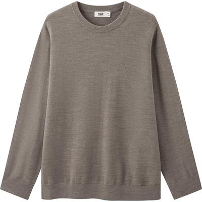 森马可机洗羊毛衫纯色打底毛衫男