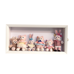 迪士尼玲娜贝儿挂件玩偶收纳盒娃娃收纳公仔展示盒盲盒框相框摆件