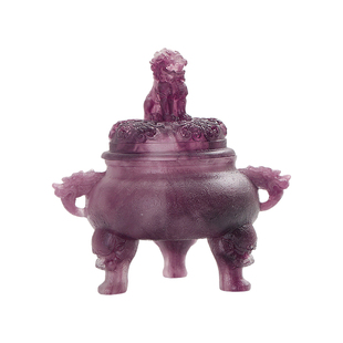 琉璃宣德炉创意香熏炉狻猊摆件家用室内沉香檀香可打篆熏香炉禅意