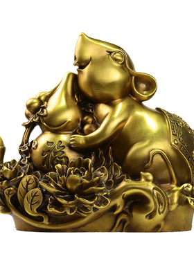 黄铜手工艺品老鼠摆件装饰品