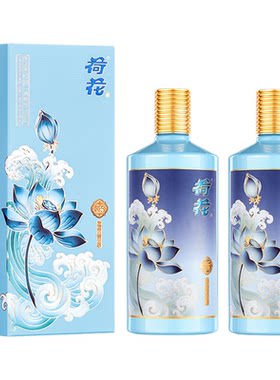 【热销口粮】酱5荷花酱香型贵州白酒53度520ml纯粮酿造节日送礼