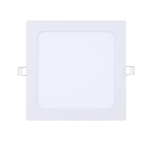 方形超薄LED灯12w格栅天花吊顶客厅嵌入式面板灯开孔16公分桶灯