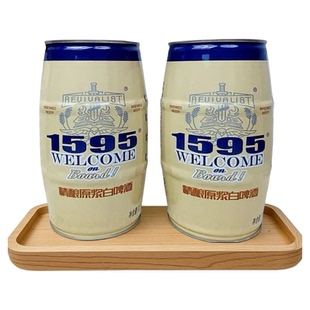 原装1595精酿原浆白啤酒320ml/1L腰鼓罐装12°P特种啤酒（浑浊型)